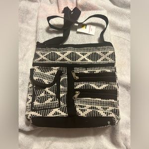 Black and white crossbody
